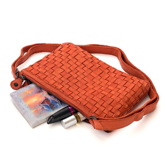 Женская сумка Ashwood Leather D-70 Orange. Вид наполнения