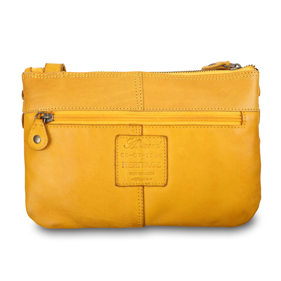 Женская сумка Ashwood Leather D-70 Yellow. Вид сзади