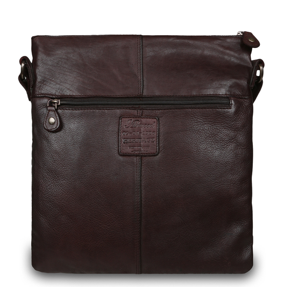 Женская сумка Ashwood Leather D-72 Dark Brown. Вид сзади