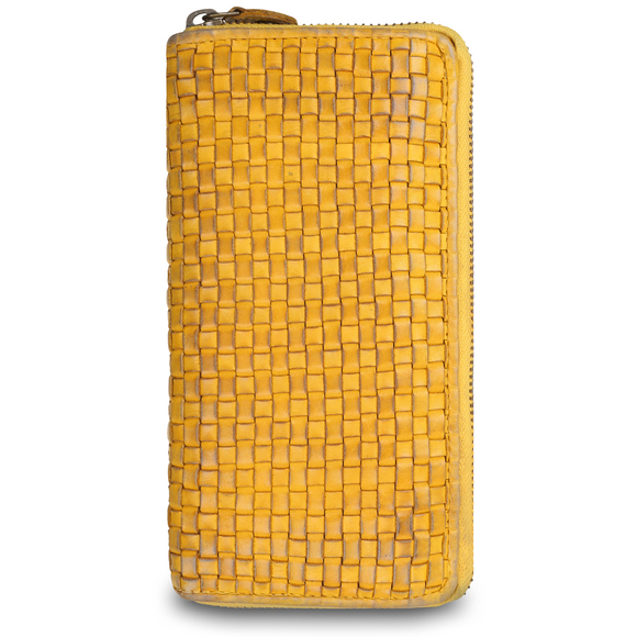Кошелек Ashwood Leather D-81 Yellow. Вид спереди