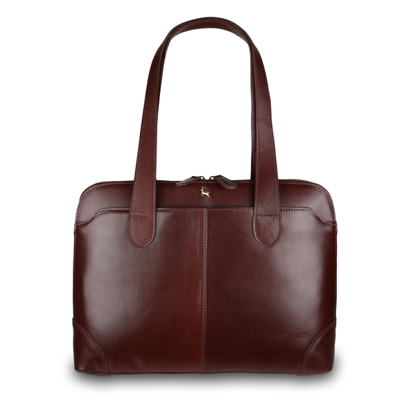 Женская сумка Ashwood Leather V-22 Chestnut. Вид спереди