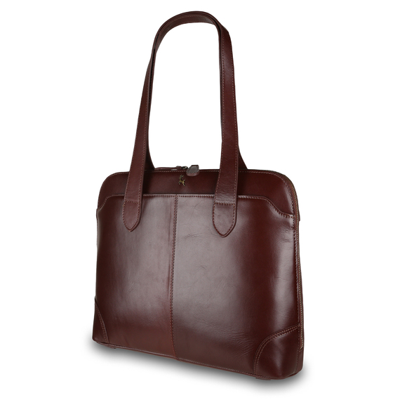 Женская сумка Ashwood Leather V-22 Chestnut. Вид сбоку
