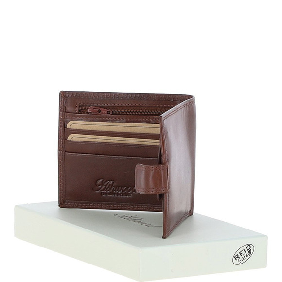 Кожаный бумажник Ashwood Leather 1222VT Tan вид сбоку