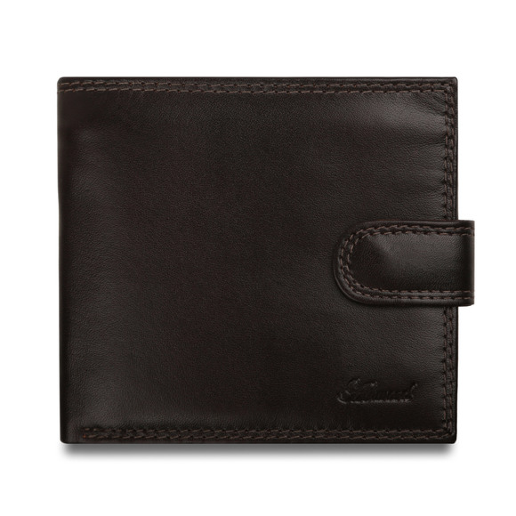 Кожаный бумажник Ashwood Leather 1222VT Brown лицевая сторона 