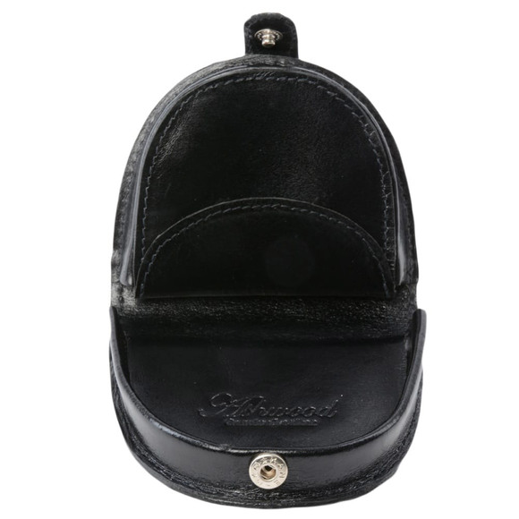 Кожаная монетница Ashwood Leather 1293VT Black открытый вид
