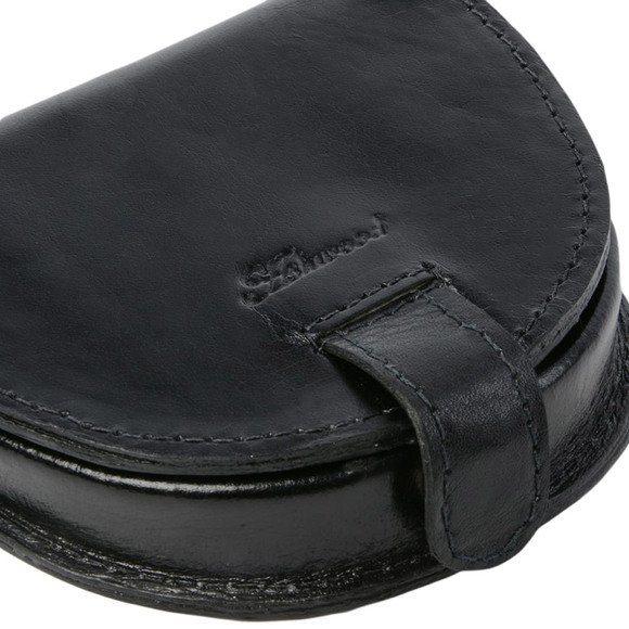 Кожаная монетница Ashwood Leather 1293VT Black вид застежки