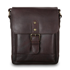 Кожаная сумка Ashwood Leather 1335 Brown. Вид спереди