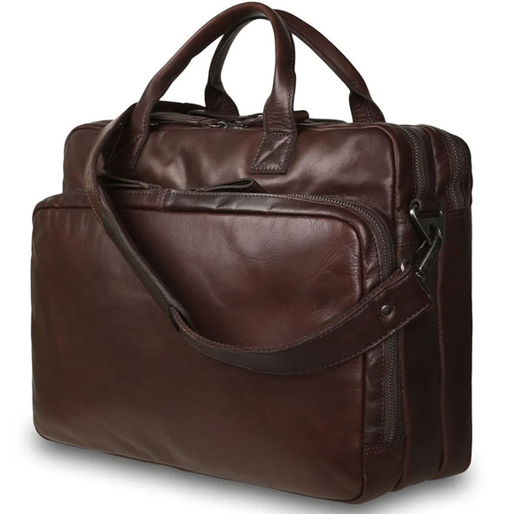 Cумка Ashwood Leather W-75 Brown. Вид сбоку