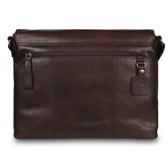 Сумка Ashwood Leather W-74 Brown. Вид сзади