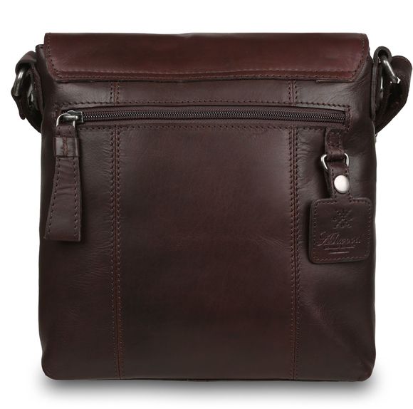 Сумка Ashwood Leather W-73 Brown. Вид сзади