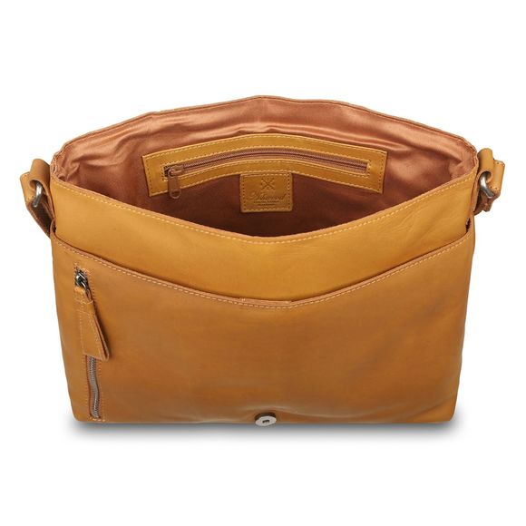 Сумка Ashwood Leather W-74 Tan изготовлена из натуральной кожи