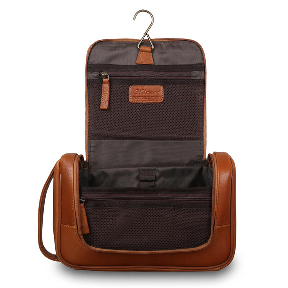 Кожаный несессер Ashwood Leather 8140 Tan. Внутренние отделения