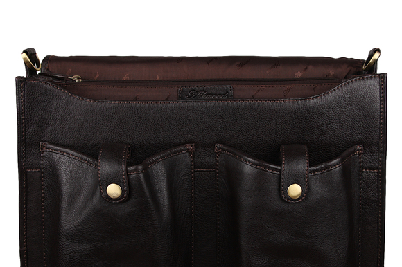 Портфель Ashwood leather 8190 Dark Brown