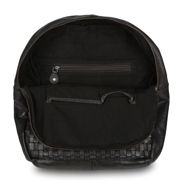 Рюкзак Ashwood Leather D-74 Dark Grey в открытом виде