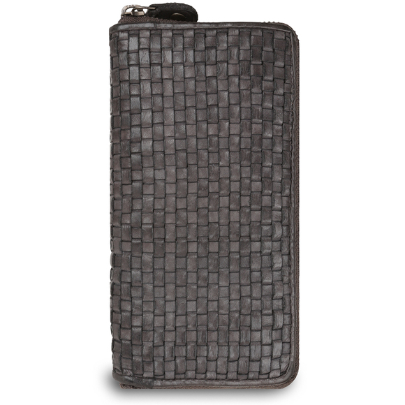 Кошелек Ashwood Leather D-81 Dark Grey. Вид спереди