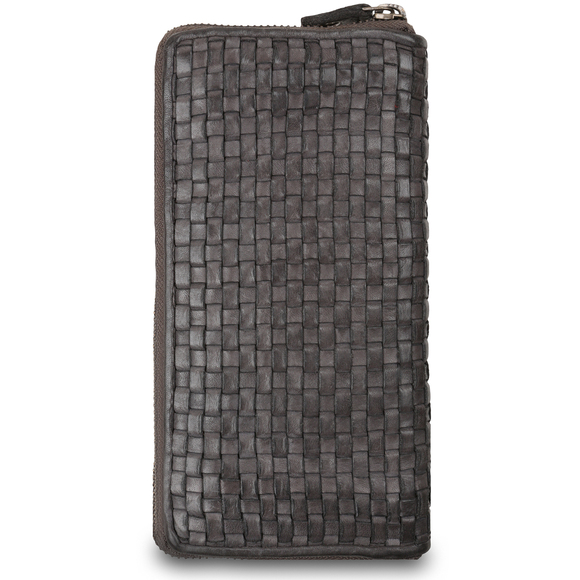 Кошелек Ashwood Leather D-81 Dark Grey. Вид сзади