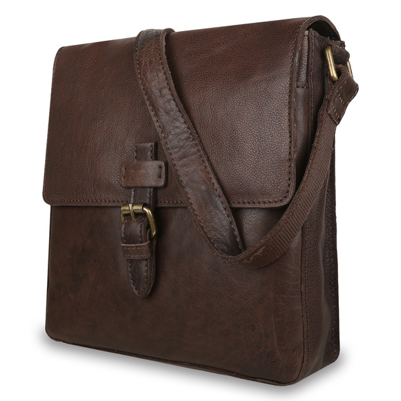 Кожаная сумка Ashwood Leather Dean Brown вид сбоку