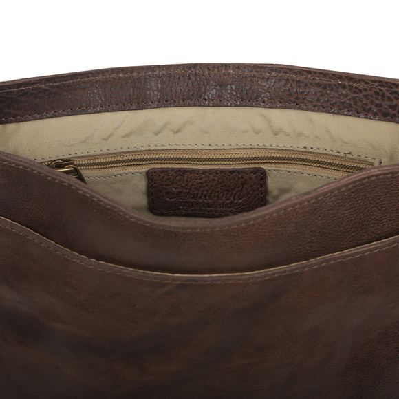 Кожаная сумка Ashwood Leather Dean Brown вид внутри