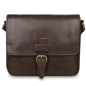 Кожаная сумка Ashwood Leather Dom Brown вид спереди