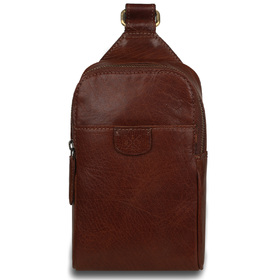 Рюкзак на одной лямке Ashwood Leather T-75 Chestnut tan. Вид спереди