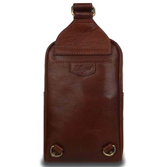 Рюкзак на одной лямке Ashwood Leather T-75 Chestnut tan. Вид сзади