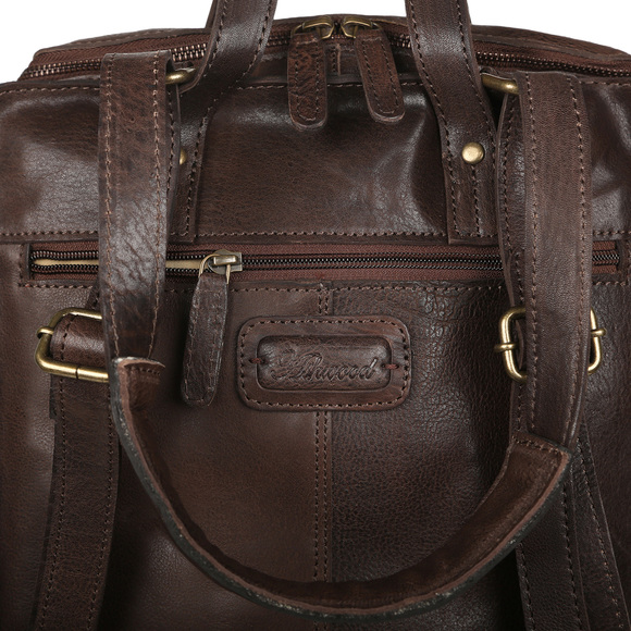 Кожаный рюкзак Ashwood Leather Tommy Brown вид фурнитуры