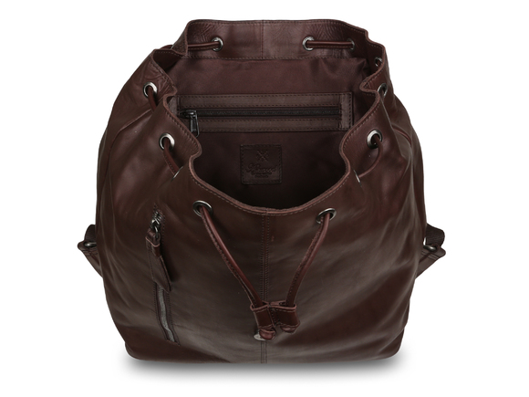 Рюкзак Ashwood Leather W-70 Brown в открытом виде