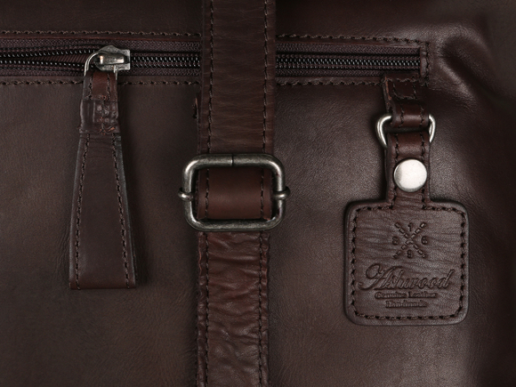 Сумка Ashwood Leather W-74 Brown. Плечевой ремень