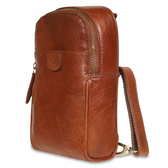 Рюкзак на одной лямке Ashwood Leather T-75 Honey. Вид сбоку