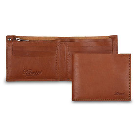 Бумажник Ashwood Leather 2001 Tan. Вид в развороте и лицевая сторона