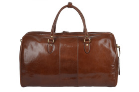 Кожаная дорожная сумка Ashwood Leather Charles Chestnut Brown