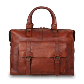 Дорожная сумка Ashwood Leather 7997 Rust. Вид спереди