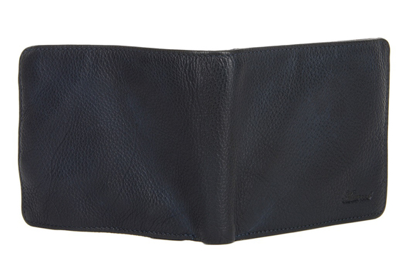 Бумажник Ashwood Leather 1363 Navy в раскрытом виде.