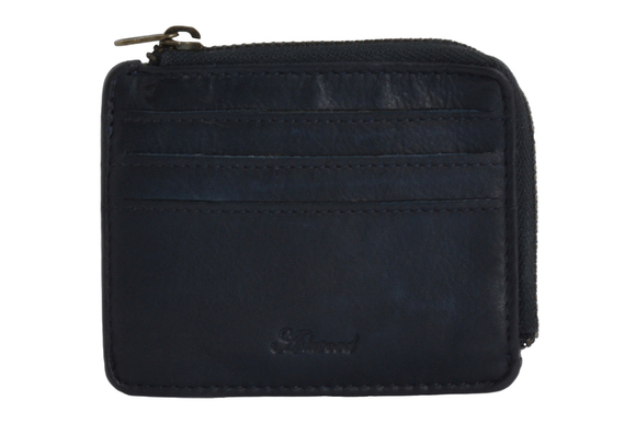 Бумажник Ashwood Leather 1364 Navy. Отделения для карточек.