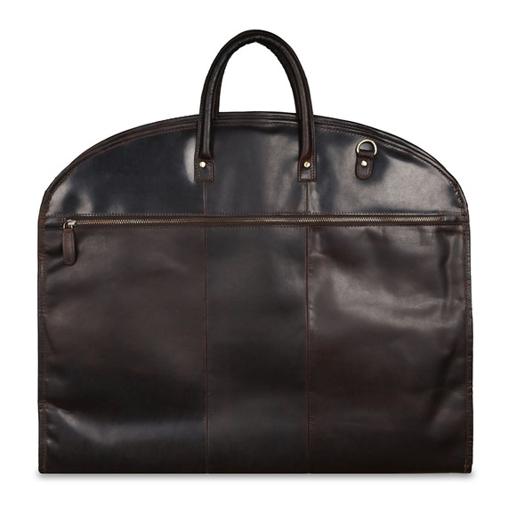 Кожаный портплед Ashwood Leather K-50 Brown вид сзади