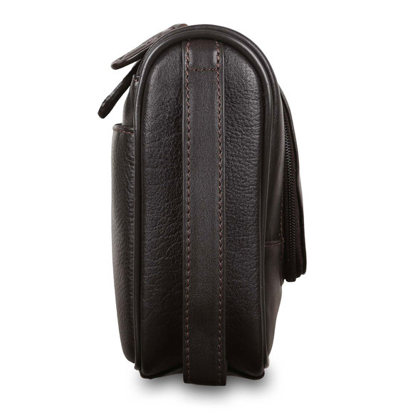 Несессер Ashwood Leather 89145 Dark Brown. Вид сбоку