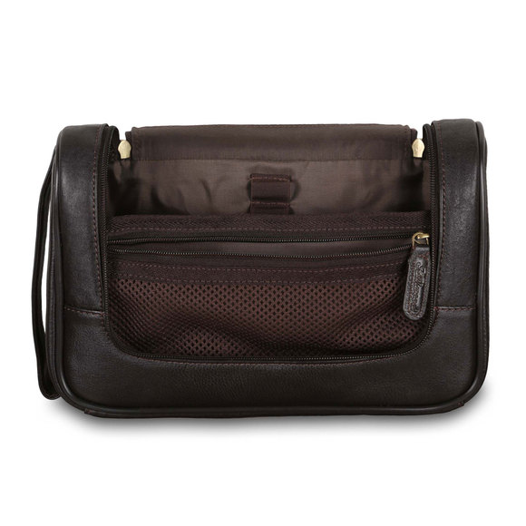 Кожаный несессер Ashwood Leather 89145 Dark Brown. Внутренние отделения