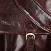 Кожаный портфель Ashwood Leather 8190 Cognac. Застежки