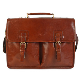 Кожаный портфель Ashwood Leather Gareth Chestnut Brown