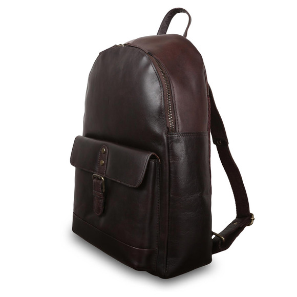 Кожаный рюкзак Ashwood Leather 1331 Brown. Вид сбоку
