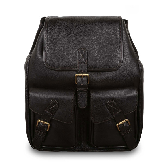 Рюкзак Ashwood Leather Rucksack Dark Brown. Вид спереди