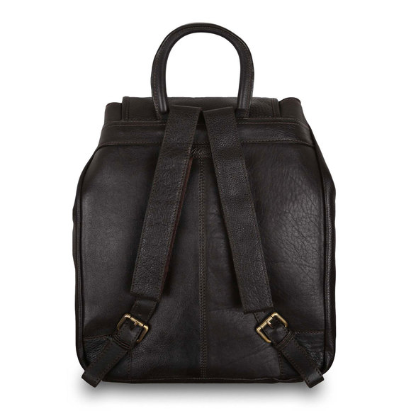 Рюкзак Ashwood Leather Rucksack Dark Brown. Вид сзади