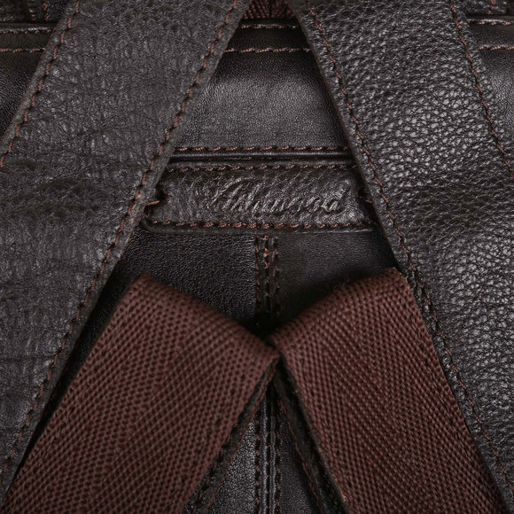 Рюкзак Ashwood Leather Rucksack Dark Brown изготовлен из натуральной кожи