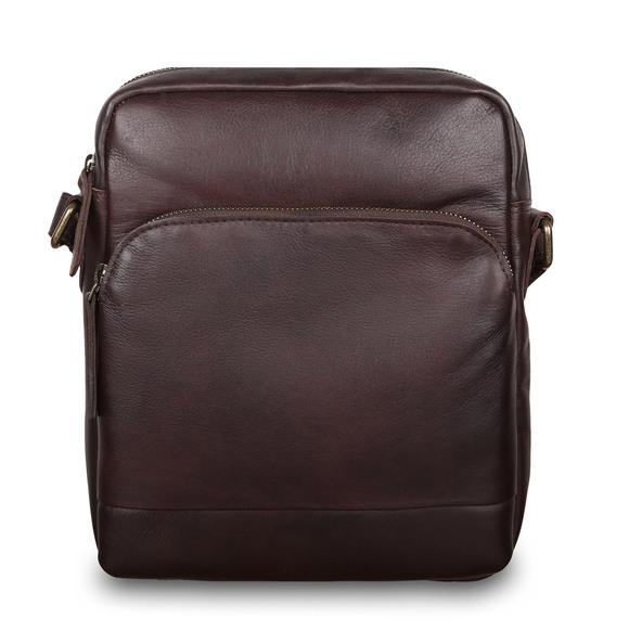 Кожаная сумка  Ashwood Leather 1333 Brown. Вид спереди