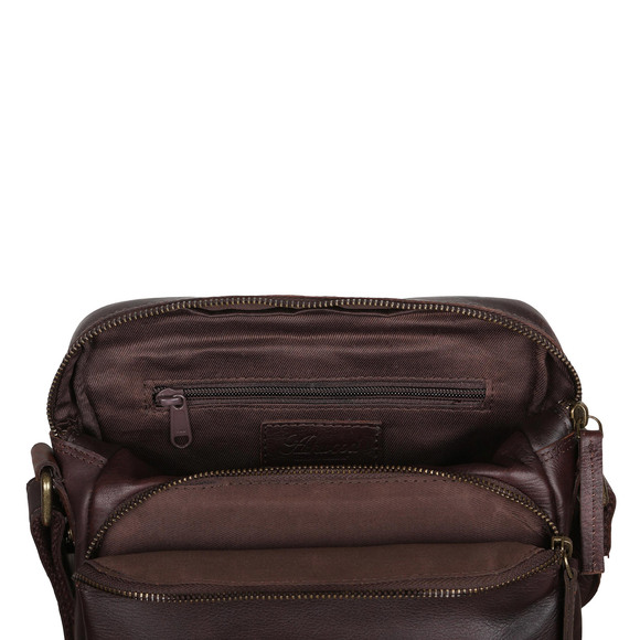 Кожаная сумка Ashwood Leather 1333 Brown. Внутреннее отделение 