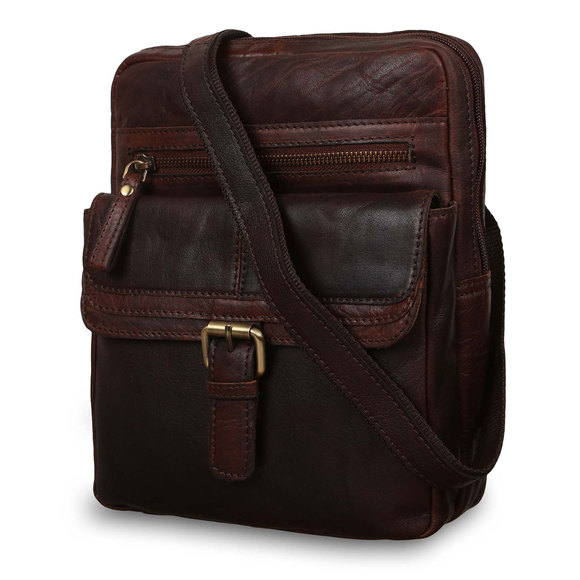 Сумка Ashwood Leather G-33 Brandy. Вид сбоку
